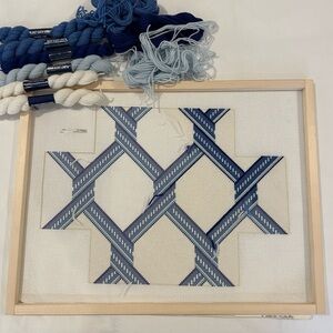 Needlepoint Brick Canvas with fibers!